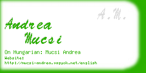 andrea mucsi business card